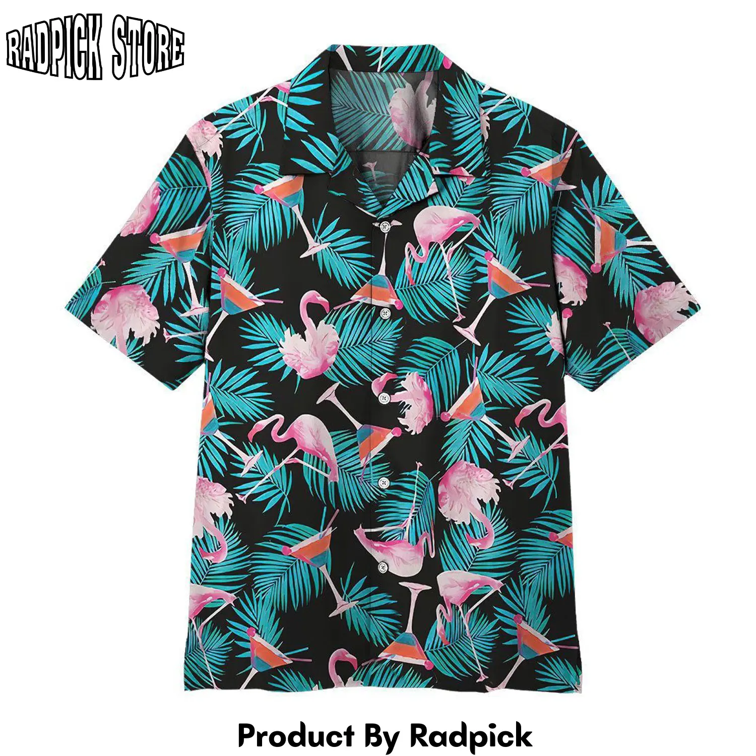 Radpick 3d martini flamingo hawaii shirt rp2921306